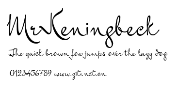 Mr Keningbeck.ttf字體轉換器圖片