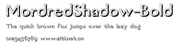 MordredShadow-Bold.ttf字體轉換器圖片
