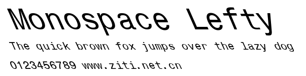 Monospace Lefty.ttf字體轉換器圖片