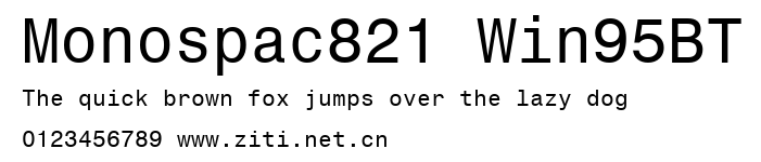 Monospac821 Win95BT.ttf字體轉換器圖片