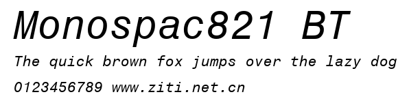 Monospac821 BT.ttf字體轉換器圖片