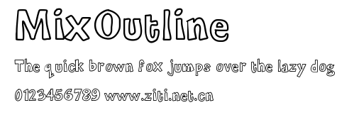 MixOutline.ttf字體轉換器圖片