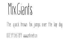 MixGiants.ttf字體轉換器圖片