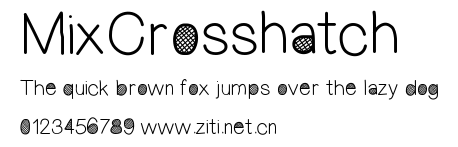MixCrosshatch.ttf字體轉換器圖片