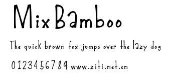 MixBamboo.ttf字體轉換器圖片