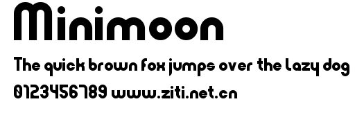 Minimoon.ttf字體轉換器圖片