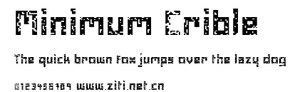 Minimum Crible.ttf字體轉換器圖片