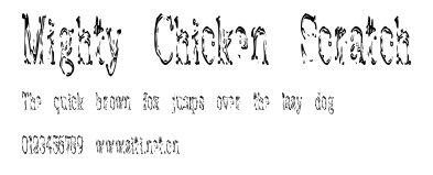 Mighty Chicken Scratch.ttf字體轉換器圖片