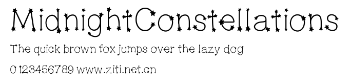 MidnightConstellations.ttf字體轉換器圖片