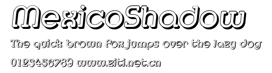 MexicoShadow.ttf字體轉換器圖片