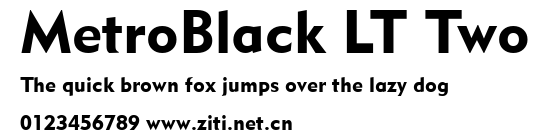 MetroBlack LT Two.ttf字體轉換器圖片