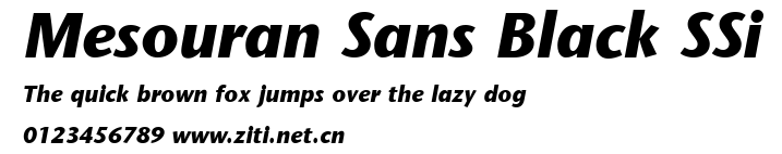 Mesouran Sans Black SSi.ttf字體轉換器圖片