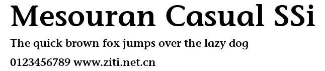 Mesouran Casual SSi.ttf字體轉換器圖片