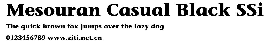 Mesouran Casual Black SSi.ttf字體轉換器圖片