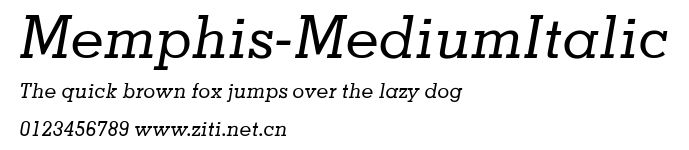 Memphis-MediumItalic.ttf字體轉換器圖片