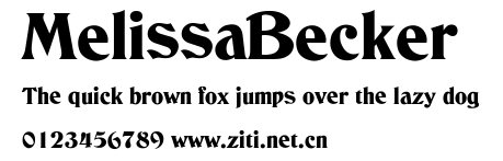MelissaBecker.ttf字體轉換器圖片