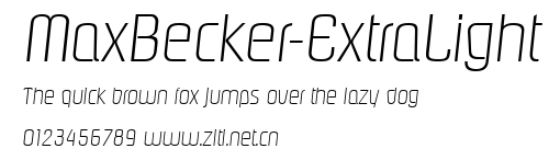 MaxBecker-ExtraLight.ttf字體轉換器圖片