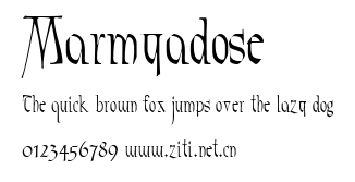 Marmyadose.ttf字體轉換器圖片