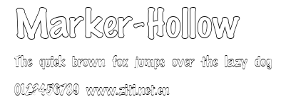 Marker-Hollow.ttf字體轉換器圖片