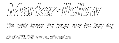Marker-Hollow.ttf字體轉換器圖片