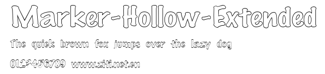 Marker-Hollow-Extended.ttf字體轉換器圖片