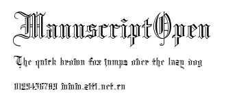 ManuscriptOpen.ttf字體轉換器圖片