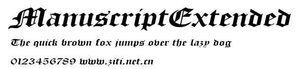 ManuscriptExtended.ttf字體轉換器圖片