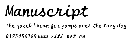 Manuscript.ttf字體轉換器圖片
