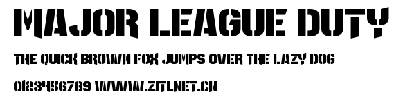 Major League Duty.otf字體轉換器圖片