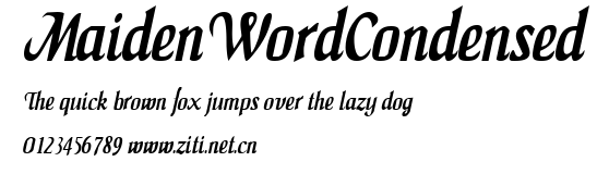 MaidenWordCondensed.ttf字體轉換器圖片