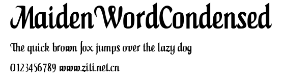 MaidenWordCondensed.ttf字體轉換器圖片