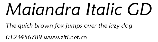 Maiandra Italic GD.ttf字體轉換器圖片