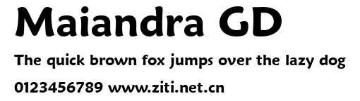Maiandra GD.ttf字體轉換器圖片