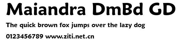 Maiandra DmBd GD.ttf字體轉換器圖片