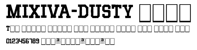 MIXIVA-DUSTY demo.otf字體轉換器圖片