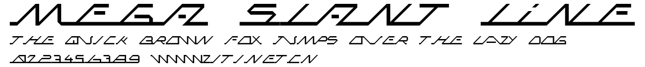 MEGA SLANT LINE.otf字體轉換器圖片