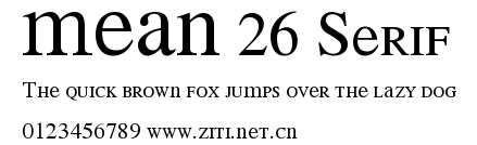 MEAN 26 Serif.ttf