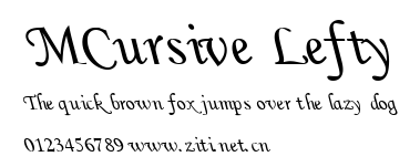 MCursive Lefty.ttf字體轉換器圖片