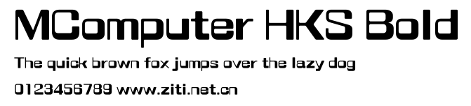 MComputer HKS Bold.ttf字體轉換器圖片