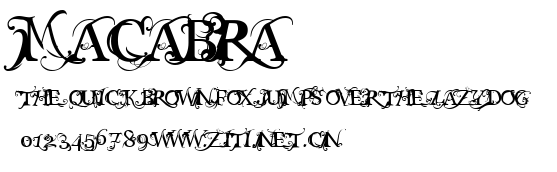 MACABRA.ttf字體轉換器圖片