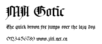 MA Gotic.ttf字體轉換器圖片