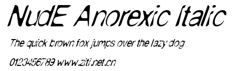 NudE Anorexic Italic.ttf字體轉換器圖片