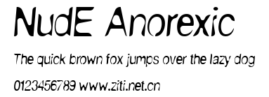NudE Anorexic.ttf字體轉換器圖片