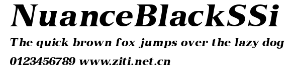 NuanceBlackSSi.ttf字體轉換器圖片