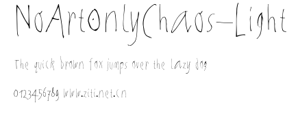 NoArtOnlyChaos-Light.ttf字體轉換器圖片