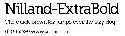 Nilland-ExtraBold.ttf字體轉換器圖片
