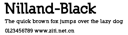 Nilland-Black.ttf字體轉換器圖片