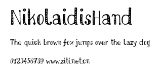 NikolaidisHand.ttf字體轉換器圖片