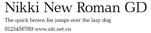 Nikki New Roman GD.ttf字體轉換器圖片