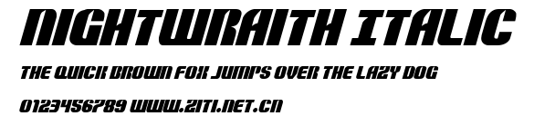 Nightwraith Italic.ttf字體轉換器圖片